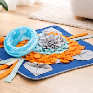 2er Hunde Beschäftigungs-Bundle: Schnüffelteppich & kühlender Beißring – Anti-Stress, langsames Fressen & Zahnpflege